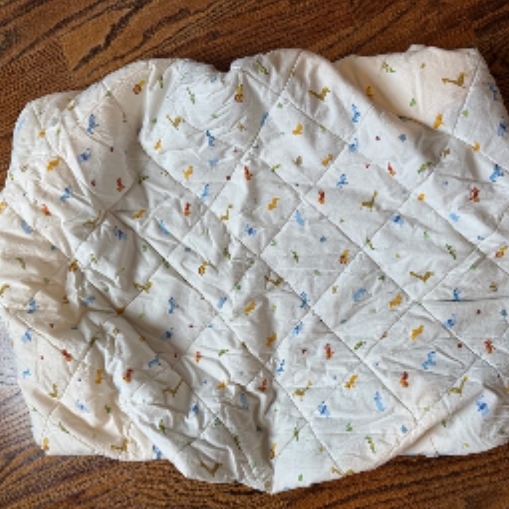 Animal Print Pack & Play fitted blanket style quilted sheet